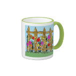 Brown-Palisadenzaun-Kaffeetasse