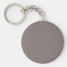 Brown Plaid Keychain