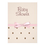 Brown punktiert Babyparty-Einladungen