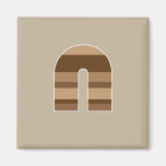 Brown Striped Monogramm - Buchstaben N Magnete
