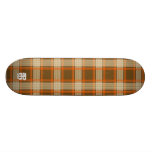 Brown u. orange kariertes personalisiertes deck