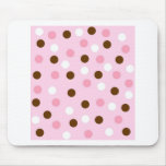 Brown u. rosa Tupfen Mousepad
