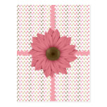 Brown u. rosa Tupfen-Postkarte