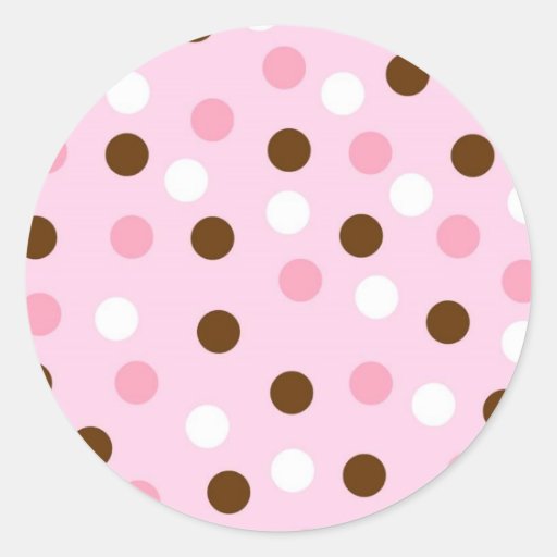 Brown u. rosa Tupfen Sticker