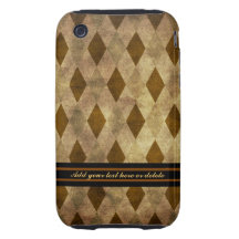Brown- und GoldRauten-Case-Mate iPhone 3 Tough Cover