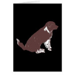 Brown und weißes newfie karten