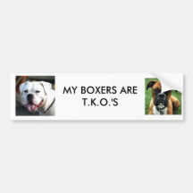brownboxer, WEISSES BOXER-GESICHT, MEINE BOXER SIN Auto Sticker