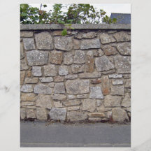 Bruchstein-Wand mit Pflanzen außer Straße Flyerdesign