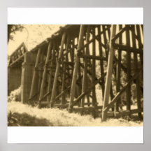 Brücke im Sepia Plakatdrucke