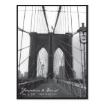 Brücke New York Brooklyn Save the Date Postkarten