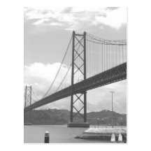 Brücke über Tejo Fluss Postkarte