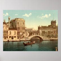 Brücke und Kanal, archivalischer Qualitätsdruck Ve Poster