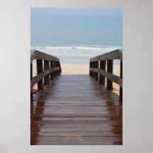 Brücke zum Strand Posterdrucke