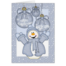 Bruder, glückliche Schneemannweihnachtskarte - frö