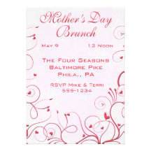 Brunch-Einladungen der Mutter Tages