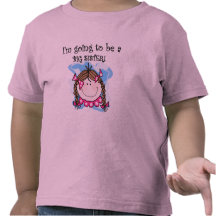 Brünette zukünftige große Schwester-T-Shirts und G