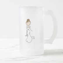Brünetter Braut-Becher Tee Tassen