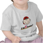 Brünetter Jungen-Baseball-2. Geburtstag Shirts