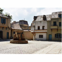Brunnen in der alten Stadt Ausschnitt