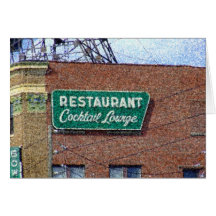 Brunnen-quadratische Bar Indianapolis, HEREIN Grußkarte