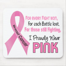 Brustkrebs trage ich stolz Rosa 1 Mousepad