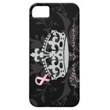 Brustkrebs-Überlebender - Diamant-Prinzessin Crown iPhone 5 Schutzhüllen