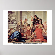Brutus, der den Boden durch Sebastiano Ricci küsst Plakate