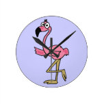BU lustige Flamingo-Wanduhr