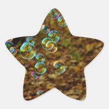 Bubbles on a Fall Day Star Stickers