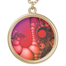 Bubbling Rainbow of Fractals Personalized Necklace