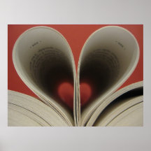 Buch des Herz-Plakats