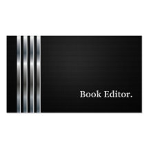 Buch-Herausgeber-berufliches schwarzes Silber Visitenkartenvorlagen