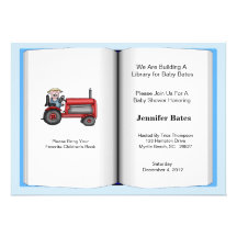 Buch-Thema-Babyparty-Einladung (Junge)