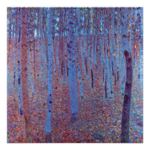 Buchen-Wald durch Gustav Klimt Personalisierte Ankündigungskarten