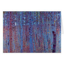 Buchen-Wald durch Gustav Klimt Grußkarten