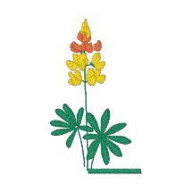 Buchstabe L Blumen-Monogramm gesticktes Hemd