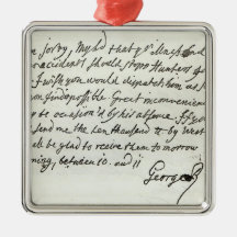 Buchstabe von George II zum Herzog von Newcastle Ornament