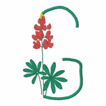 Buchstabeg-Blumen-Monogramm gesticktes Hemd