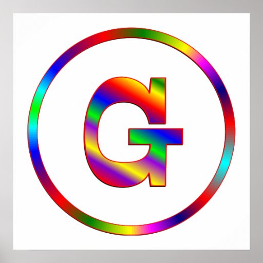 Buchstabeg-Regenbogen Plakatdrucke