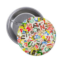 Buchstaben Anstecknadelbutton