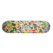Buchstaben Skateboard Brett