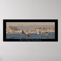 Buckel-Wal-Plakat Santa Cruz, Kalifornien