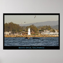 Buckel-Wal-Plakat Santa Cruz, Kalifornien
