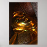 Buddha-Goldstatue-Gesicht Plakate