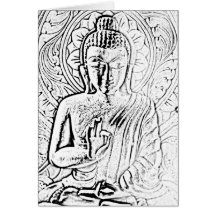 Buddha-Skizze Grußkarte