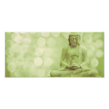 buddha the light (light green) foto drucke