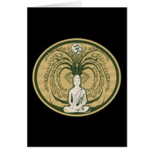 Buddha unter dem Bodhi Baum Grußkarte