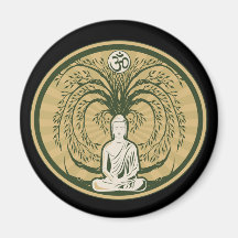 Buddha unter dem Bodhi Baum Kühlschrankmagnet