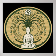 Buddha unter dem Bodhi Baum Plakatdruck