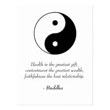Buddha-Zitate - Gesundheit, Zufriedenheit, Treue Postkarten